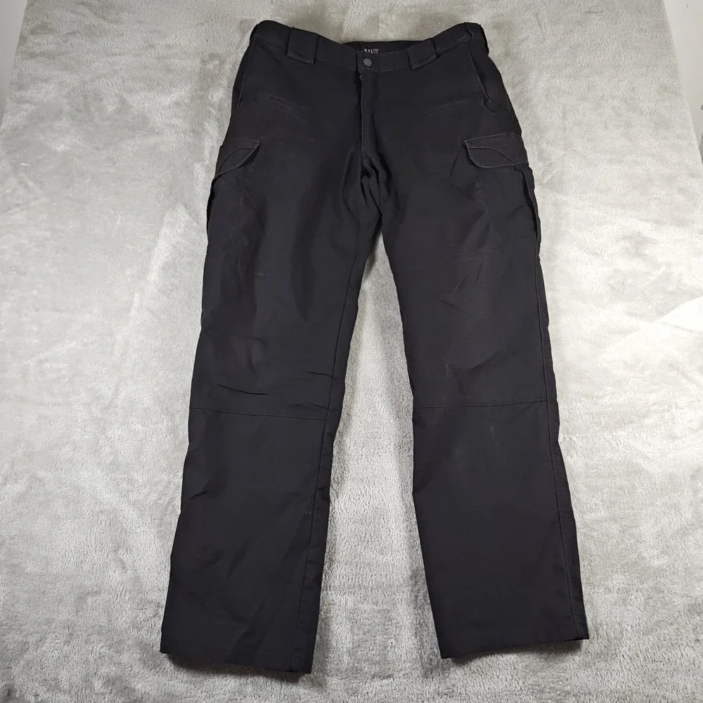 5.11 Tactical Cargo Pants Mens 34x29 Black Cotton Canvas Heavy Duty Utility